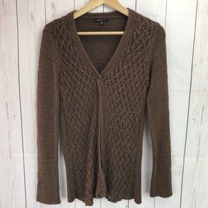 BCBG Max Azria Brown Knitted Cardigan Size M